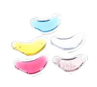 TOGEVAL Patchs Oculaires Rafraîchissants En Gel U-forme 5 Pièces 6,5 Cm Anti-gonflement Multifonctions Pour Soins Des Yeux Couleurs Variées Relaxation Des Yeux