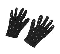 TOGEVAL Patinage Artistique Femme avec Opaques pour Compétition et Performance Confortables et Flexibles Noir S