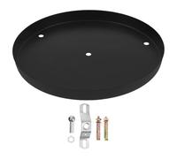 TOGEVAL Pavillon Luminaire Noir en Fer Rond pour Plafonnier Encastré Construction Circulaire Stable, pour Salle à Manger et Remplacement D'abat-jour de Plafonnier