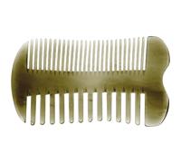 TOGEVAL Peigne à Cheveux en Corne de Bœuf Véritable Double Face Dents Larges et Fines, Outil de Massage Professionnel pour Stimuler et Soigner le Cuir Chevelu Quotidien