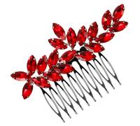 TOGEVAL Peigne à Cheveux Strassé en Alliage de Zinc Accessoire de Coiffure de Mariée Pinces Latérales Décoration Mariage Colorée et Brillante Fixation Sûre pour Coiffures de Cérémonie