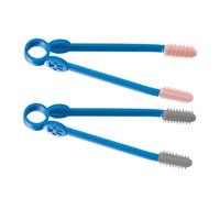 TOGEVAL Peigne pour Nettoyage des Yeux pour Animaux de Compagnie 2pcs, Brosse Douce Ergonomique pour Toilettage des Yeux de Chat et Chien, Matériau Abs et Polyéthylène Confortable