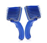 TOGEVAL Peigne Toilettage Chien Petit Plastique Bleu pour Enlever Poils Animaux Démêlant Stimule Peau et Follicules Outil Robuste pour Chiens et Chiots