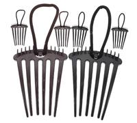TOGEVAL Peignes à Cheveux pour Diverses Occasions 6pcs en Plastique avec Bande Élastique, Design Simple et Polyvalent pour Femmes Adaptés à Différents Types de Cheveux