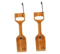 TOGEVAL Pelle à Barbecue en Bois 2 Pièces pour Barbecue Extérieur, Outils De Nettoyage Pratique, Manche Long Isolant Chaleur, Usage Familial Et Professionnel