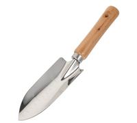 TOGEVAL Pelle de Jardin Multifonction en Acier Inoxydable Manche en Bois Truelle à Main Graduée Outil de Jardinage Compact pour Plantation et Entretien Extérieur