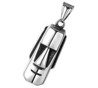 TOGEVAL Pendentif Moai en Acier Inoxydable pour Homme, Tête Île de Pâques, Breloque Bijou, Pendentifs Collier Vintage, Accessoire Décoration Bracelet, Usage Quotidien et Présent