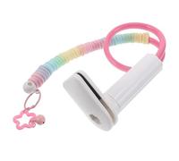 TOGEVAL Perchoir Debout Réglable pour Oiseaux de Compagnie, Petit Perchoir de Table Portable en Corde Rose, Support D’Entraînement pour Perruches, Conures et Calopsittes, pour Intérieur et