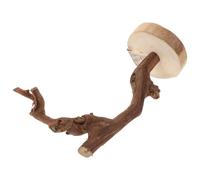 TOGEVAL Perchoir pour Oiseaux Plusieurs Styles en Bois Naturel avec Base Stable, Support Antidérapant pour Jouer et Interagir en Toute Sécurité Plusieurs Styles pour Perroquets