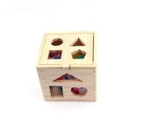 TOGEVAL Perroquet Bois Bloc à Lancer Amusant et Educatif pour Petits Oiseaux Favorise Exercice Développement des Compétences