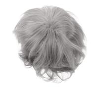 TOGEVAL Perücke Courte Bouclée Pour Femmes Cheveux Synthétiques Résistants Chaleur Style Vague Eau Idéale Pour Femmes Âgées Costume De Mme Noël