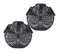 TOGEVAL Pièges à Crabes en Plastique Lot de 2, Nasse Portable Ouverture à Barbillons Inversés pour Capture D’Anguilles et Crevettes en Rivière