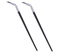 TOGEVAL Pinceau pour Cils Inférieurs Courbé 2Pcs Applicateur de Maquillage Éventail Accessoires de Maquillage en Déplacement