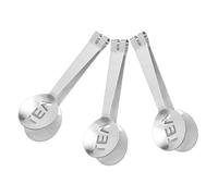 TOGEVAL Pinces à Sachets de Thé en Acier Inoxydable 3 Pièces, Petites Pinces Multifonctions pour Glaçons et Service, Design Lettres, Accessoires la Cuisine Compacts et Ergonomiques