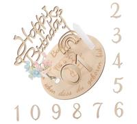 TOGEVAL Planche Milestone Réutilisable Plateau Anniversaire Né Diy Chiffres Mois pour Photos Souvenir Personnalisable pour Fête et Décoration