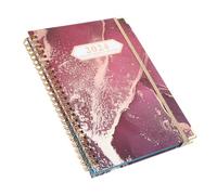 TOGEVAL Planificateur Portable Cahier à Spirale avec Onglets Agenda Anglais pour Étudiants Bureau et Organisation des Tâches