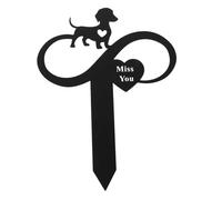 TOGEVAL Plaque Commémorative Métal pour Chien avec Piquet de Jardin Marqueur de Tombe pour Animaux de Compagnie Décoration Extérieure pour Cimetière et Cour