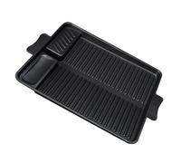 TOGEVAL Plaque de Cuisson Rectangulaire Antiadhésive Fonte Multifonction pour Barbecue Extérieur et Poêle à Griller Compatible Réchaud Portable pour Steak Grillades et Cuisine Plein Air