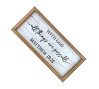 TOGEVAL Plaque Murale Biblique Bois Gravé Décoration Murale Inspirante Rustique avec Versets Spirituels Cadre Artisanal pour Maison Bureau et Lieux de Culte