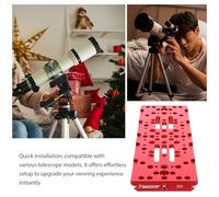 TOGEVAL Plaque Queue Aronde pour Télescope Montage Équatorial Rail Guide Adaptateur Saddle Slide pour Suivi Précis des Étoiles Accessoires Astronomiques Robustes