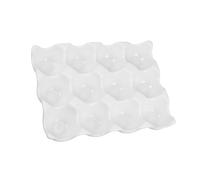 TOGEVAL Plateau à Œufs Céramique Blanc Compartiments pour Réfrigérateur Support de Rangement Pratique et Sécurisé pour Œufs Adapté pour Réfrigérateurs sans Compartiment
