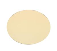 TOGEVAL Plateau Miroir Rond Doré en Acrylique 15 Cm Ø 1,5 Mm Épaisseur, Lot de 4 Pièces pour Décoration Mariage, Présentoir Bijoux, Centre de Table, Accessoire Fête Élégant
