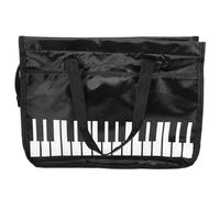 TOGEVAL Pochette pour Partitions A4 Noire Imperméable Fermeture Éclair Paquet de Rangement Léger pour Musique Conteneur de Partitions Guitare et Violon Accessoire Pratique pour