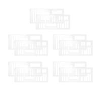 TOGEVAL Pochoir Calendrier en Acrylique Flexible 10 Pièces, Gabarits de Planification Réutilisables pour Agenda, Scrapbooking et Création de Listes de Contrôle, Outils de Mise en