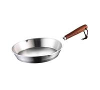 TOGEVAL Poêle à Œufs Mini Acier Inoxydable Poêle à Huile Chauffante Antiadhésive pour Cuisson Omelettes et Pancakes Poignée Sécurisée Brûlure Usage Domestique et Professionnel