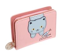 TOGEVAL Porte- Adorable Forme De Chat Étui De Rangement pour Pouch Pratique PU pour Étudiants