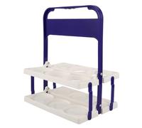 TOGEVAL Porte-Bouteilles Portable pour 6 Bouteilles en Plastique PP, Rack Pliable avec poignée Confortable, idéal pour Pique- et fêtes