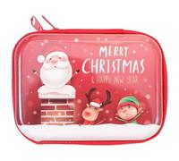 TOGEVAL Porte-Monnaie Mini de Noël Rectangulaire en Métal Rangement pour Pièces de Monnaie et Écouteurs Décoration Festive pour Garçon et Filles Motif Cartoonesque Compact et Pratique