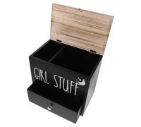 TOGEVAL Porte-Tampons en Matériau Naturel avec Couvercle, Boîte de Rangement Compacte pour Protections Hygiéniques et Serviettes, Organisateur Salle de Bain pour Stockage Sec et Facile