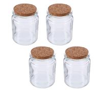 TOGEVAL Pot à Versets Bibliques en Verre Transparent 4 Pcs avec Couvercles Hermétiques - Bocaux de Conservation pour Prières Chrétiennes - Récipient Spirituel Décoratif pour Maison