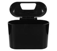 TOGEVAL Poubelle de Voiture Étanche en Plastique Noir Petite Taille Compacte Poche Latérale de Rangement Conteneur à Déchets Pratique pour Siège Auto et Portière pour Déplacements