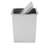 TOGEVAL Poubelle Encastrée Cuisine en Acier Inoxydable avec Couvercle Basculant Seau Intégré Compact pour Plan de Travail Système Hygiénique pour Bureau la Cuisine ou Salle de Bain