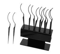 TOGEVAL Présentoir de Faux Cils Noir avec Bâtons Courbés Support de Rangement et Exposition pour Extensions de Cils Professionnel et Stable pour Salon et Usage Personnel