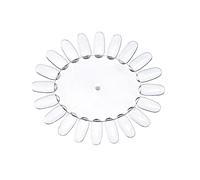 TOGEVAL Présentoir De Vernis à Ongles 10pcs Transparent En Acrylique Roue De Pour Nail Art Pour Salons Et Usage Personnel Panneau D'affichage Faux Ongles