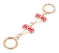 TOGEVAL Prolongateur de Chaîne Sac à Main avec Charm Cerise Rouge Extension de Sangle Ajustable pour Sac Accessoire Élégant et Polyvalent