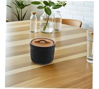 TOGEVAL Ragoût de crocodile marmite en céramique bol à vapeur avec couvercle tasses à vapeur en porcelaine pot à soupe en céramique Pot bouillant de médecine chinoise faitout fumant Noir
