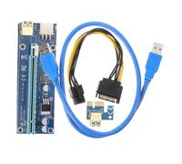TOGEVAL Rallonge Pcie 1x vers 16x avec Adaptateur Carte Graphique, Cordon d'alimentation Intégré pour Ordinateur de Bureau