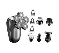 TOGEVAL Rasoir Électrique Hommes Rechargeable avec Six Têtes Multifonctions Rasoir Étanche Corps Entier Tondeuse Compacte pour Rasage Confortable et