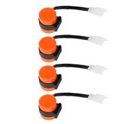 TOGEVAL Relais Clignotant 3 Broches 12V pour Moto et Quad Signal Lumineux Orange Étanche avec Avertisseur Sonore Intégré 4 Pièces pour Off-Road Atv et Planches de Sable