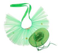 TOGEVAL Robe Irlandaise pour Animaux De Compagnie Jupe Tutu Et Chapeau pour Chien Costumes De Fête Danniversaire pour Chien pour La Saint-Patrick
