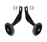 TOGEVAL Roues Stabilisatrices de Vélo pour Garçon et Filles Roues de Protection en Polyuréthane Support en Acier au Carbone Noir 12 CM Installation Simple pour Débutants