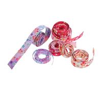 TOGEVAL Ruban Floral Japonerie Coton 8 Rouleaux 1 Cm 2,5 Cm Largeurs Motifs Fleurs de Cerisier pour Décoration Mariage Présent Emballage Créatif DIY Artisanat