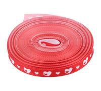 TOGEVAL Ruban Rouge pour Bouquet de Saint-valentin 1 Cm X 9 M en Polyester, Ruban de Satin Imprimé Cœur pour Décoration Romantique, Emballage Présent et Créations DIY pour Fête et Mariage