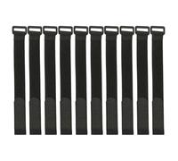 TOGEVAL Sangles à Boucle Réglables en Nylon Noir 20X300 MM Lot de 10 Pièces pour Jeux à Trois Jambes Accessoires de Course à Pied et Jeux D’Équipe Cordes Élastiques Résistantes et