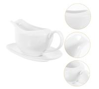 TOGEVAL Saucière Céramique avec Anse Pichet à Sauce Stable pour Service de Vinaigrette Sirop Chaud et Beurre Fondu Capacité Généreuse pour Cuisine et Table