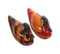 TOGEVAL Sculpture Canard Résine Ornement de Bureau et Décoration Maison Couple Canard pour Mariage et Anniversaire Figurines Feng Shui Amour et Fidélité